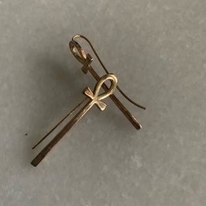 Silver Ankh Earrings
